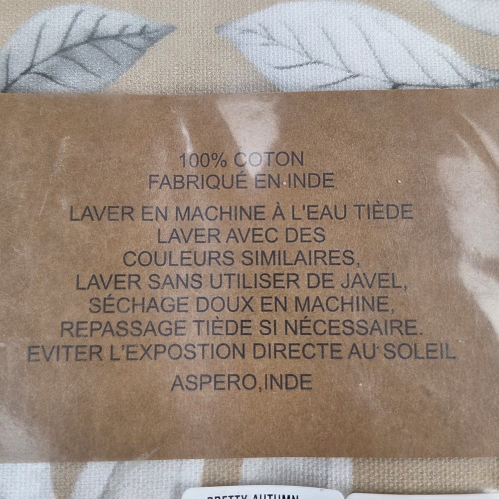 Maison dHermine Tablecloth 60x60in Autumn Print 100% Cotton - Picture 6 of 7